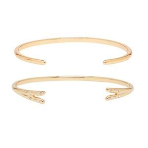 Michelle Campbell Jewelry 14k Yellow Gold Talon Open Cuff Bracelet Set
